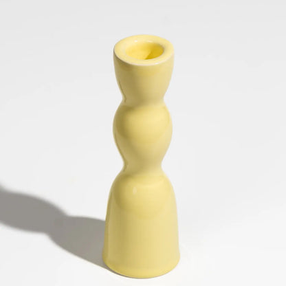 Wave Ceramic Pedestal Candleholder