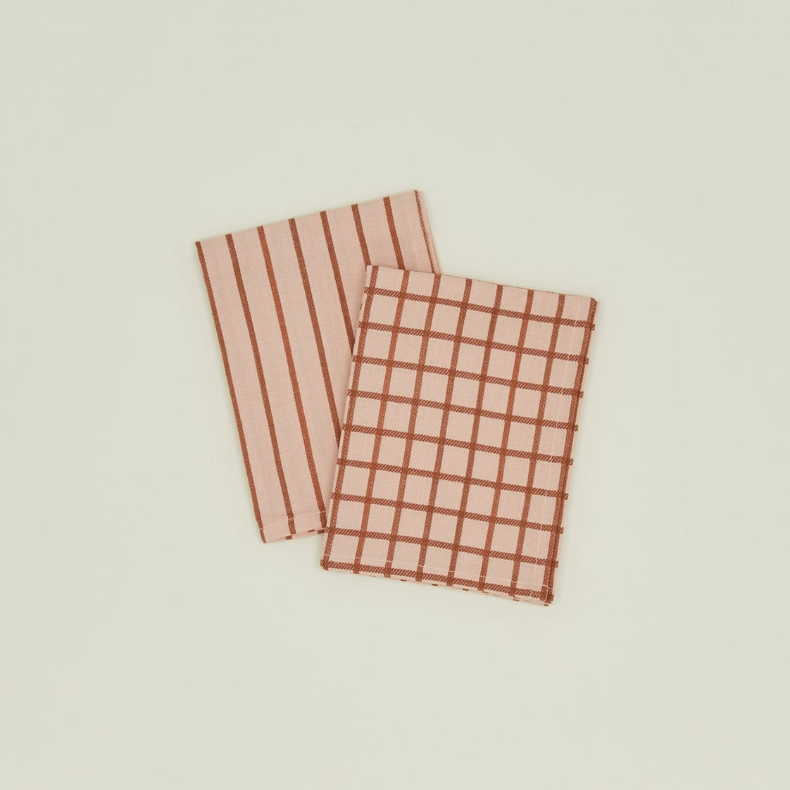 Yarn Dyed Grid & Stripe Dish Towel (Set of 2)