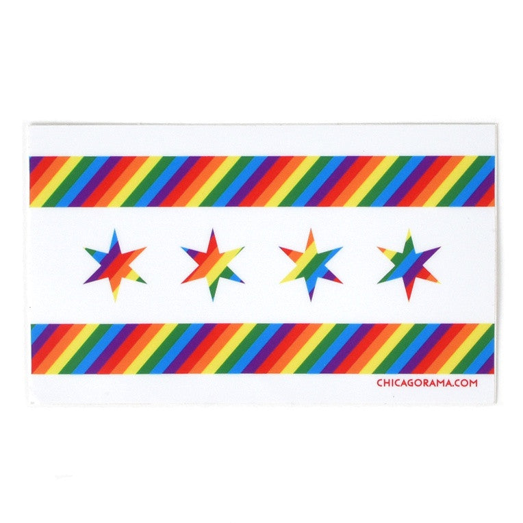 Chicago Flag Pride Sticker