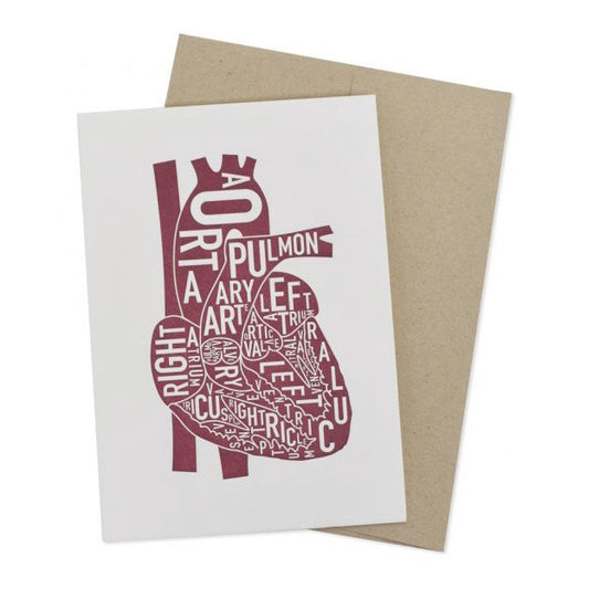 Typographic Heart Letterpress Card