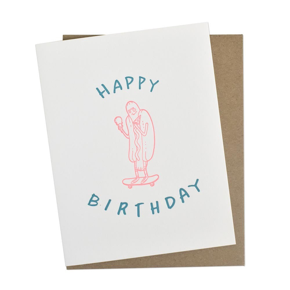 Hot Dog Birthday Card