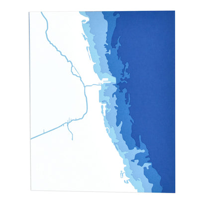 Chicago Shoreline 8" x 10" Papercut