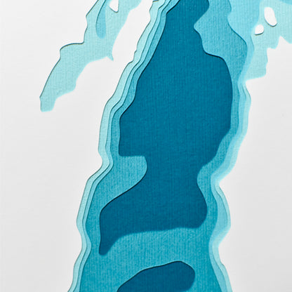 Lake Michigan 8" x 10" Papercut