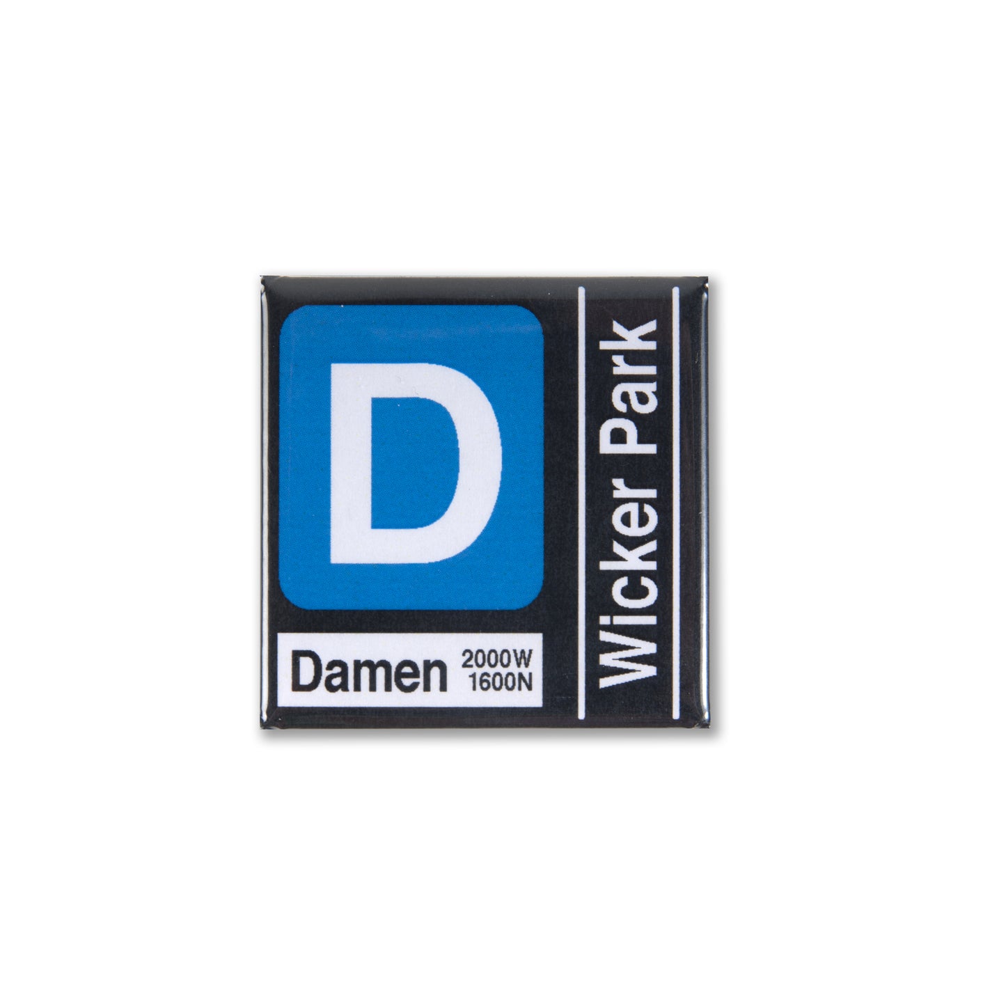 CTA Station Damen Blue Line Magnet