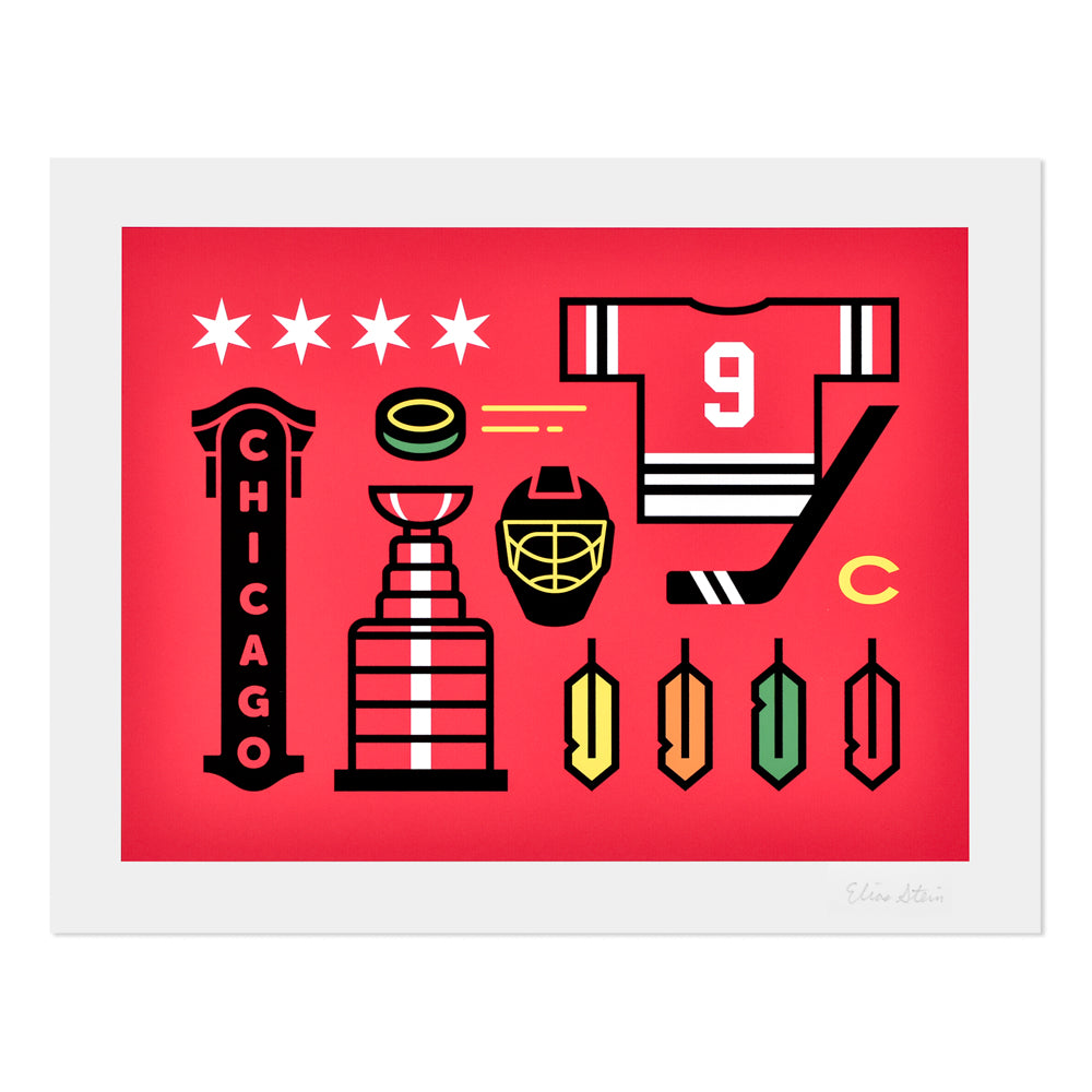 Chicago Hockey 11" x 14" Print