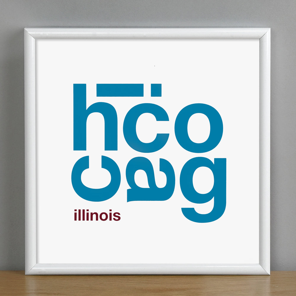 Chicago Typographic "Fun with Type" 8" x 8" Print
