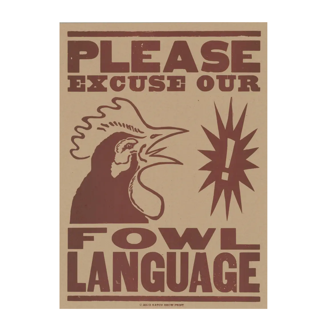 Fowl Language 12.8" x 17.75" Letterpress Print
