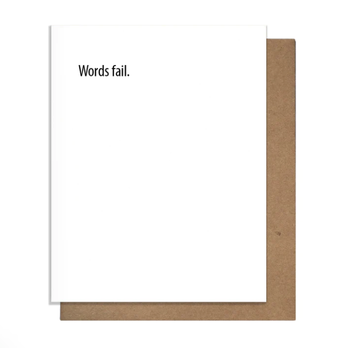 Words Fail Sympathy Card