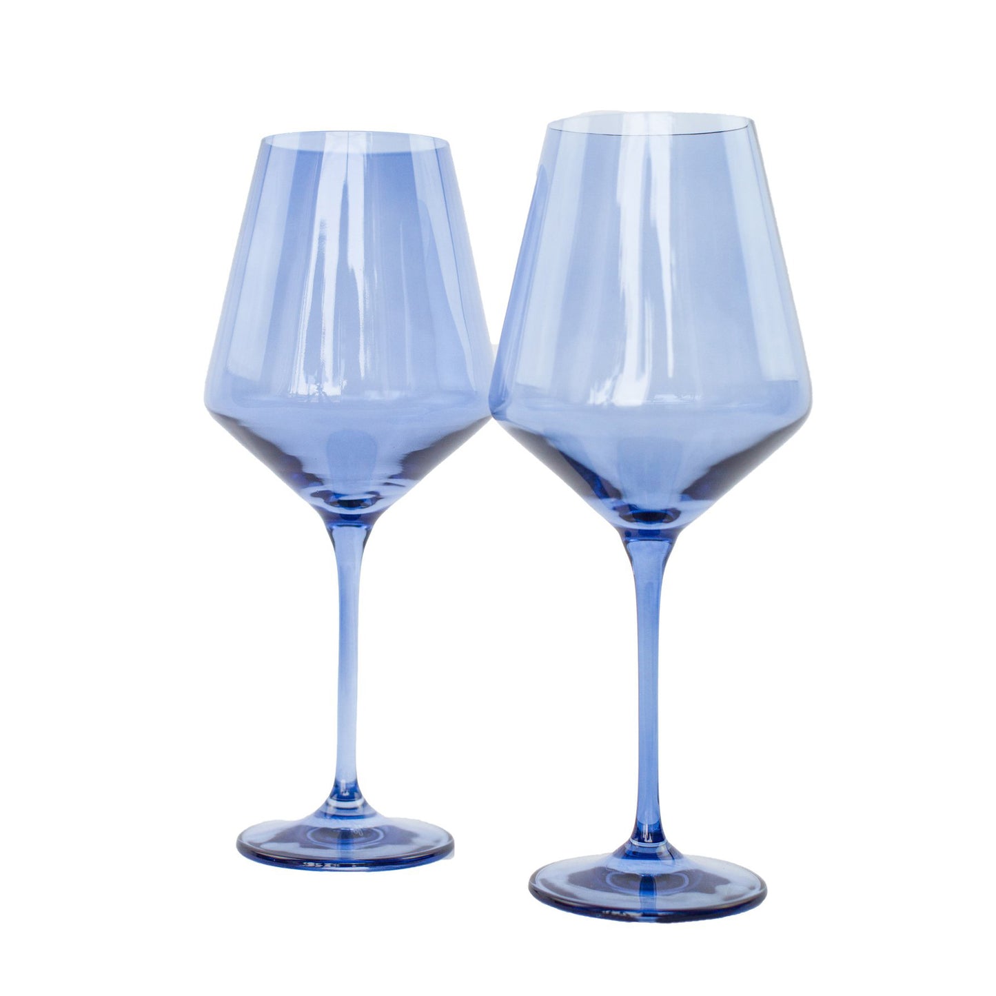 Handblown Cobalt Blue Colored Wine Glass