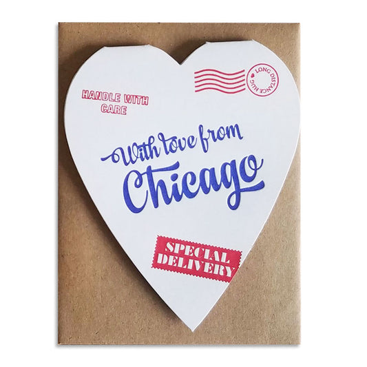 Chicago Mail Delivery Heart Card