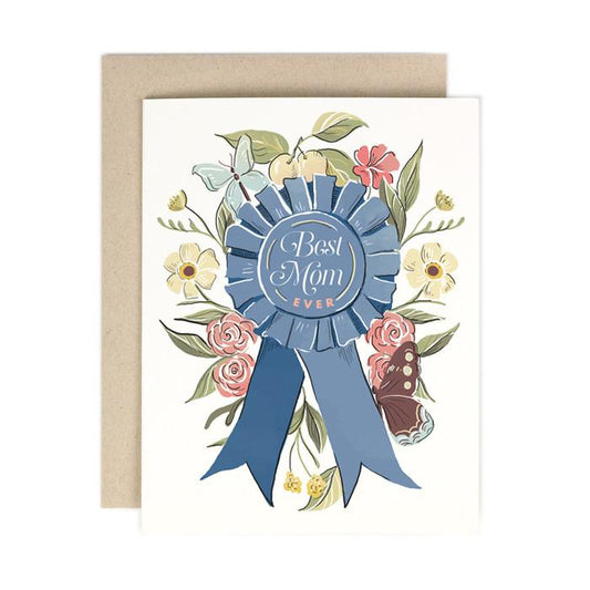 Best Mom Ever Ribbon Mother's Day Card