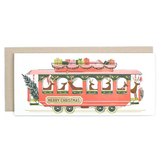 Christmas Trolley Holiday Card