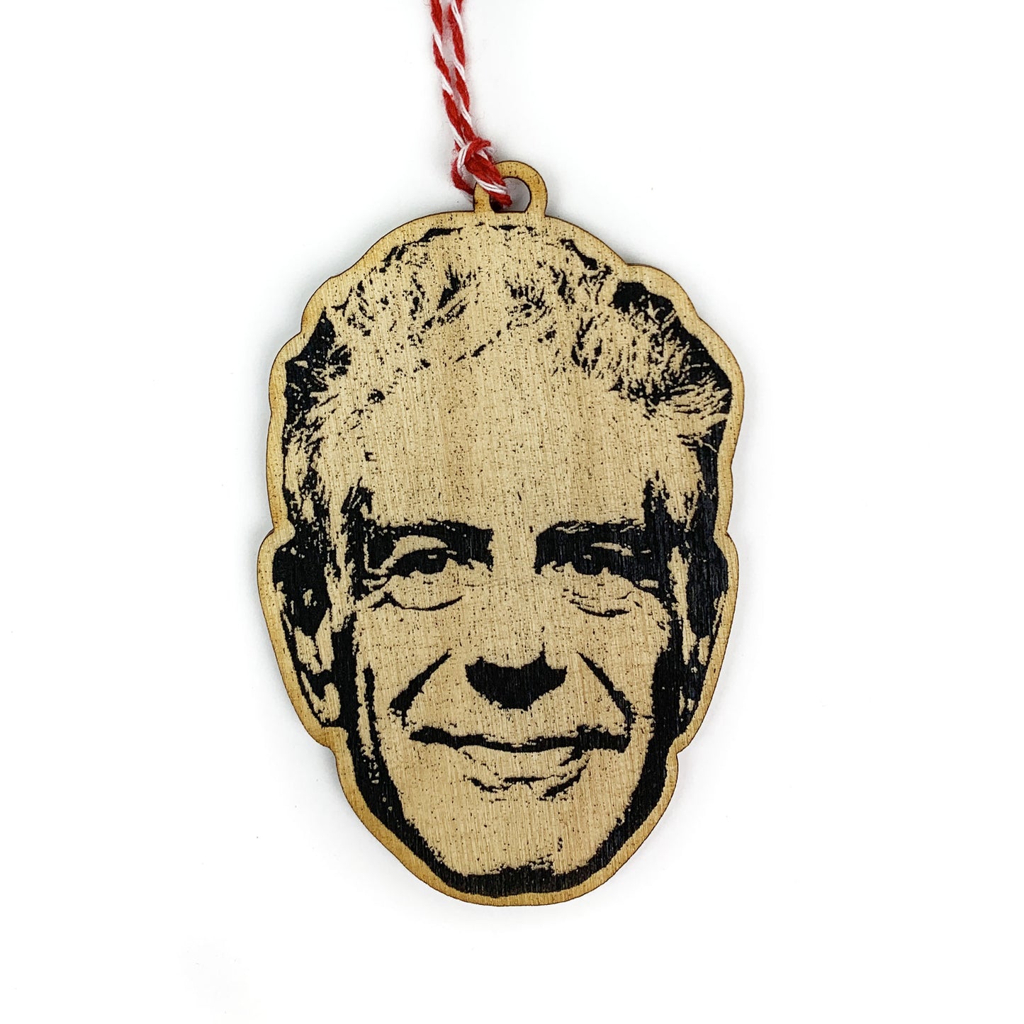 Anthony Bourdain Lasercut Wood Ornament