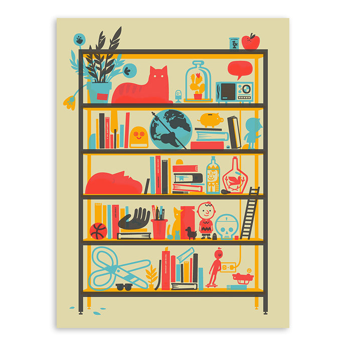 Bookshelf 18" x 24" Screen Print