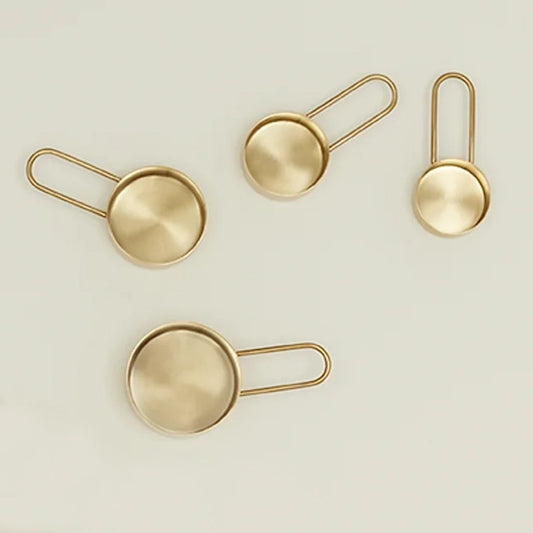 Simple Brass Measuring Cups (Set of 4)