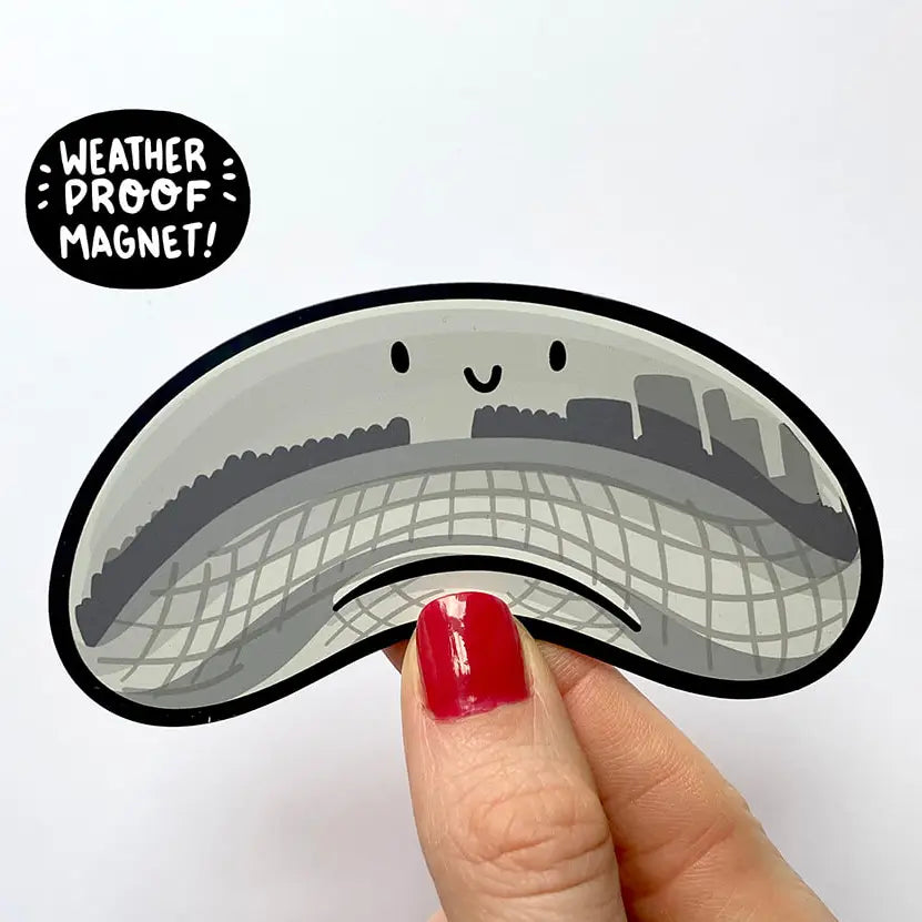Chicago Bean (Cloud Gate) Smiley Face Magnet