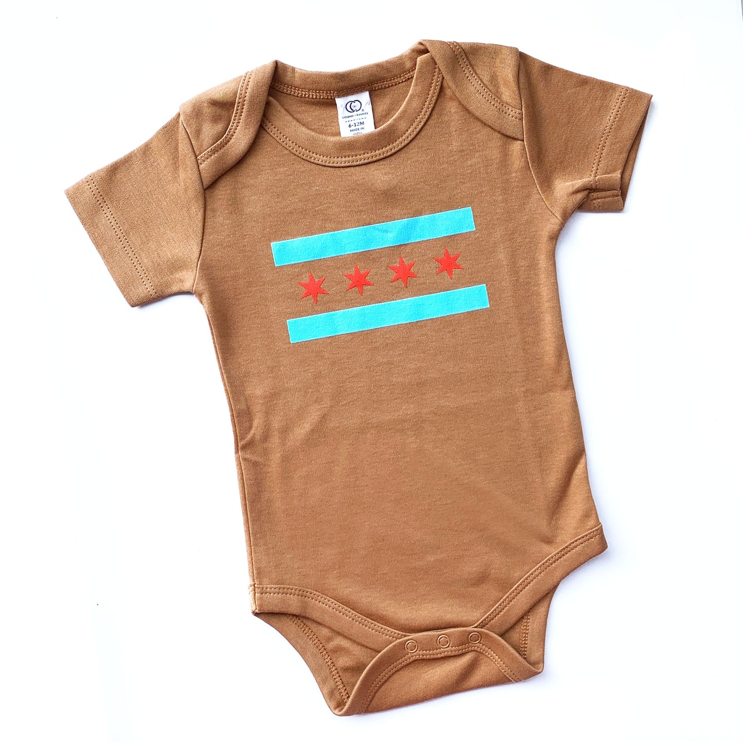 Chicago Flag Baby Organic Cotton Onepiece