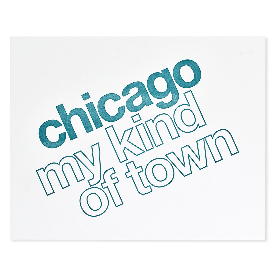 Chicago My Kind of Town 8" x 10" Letterpress Print