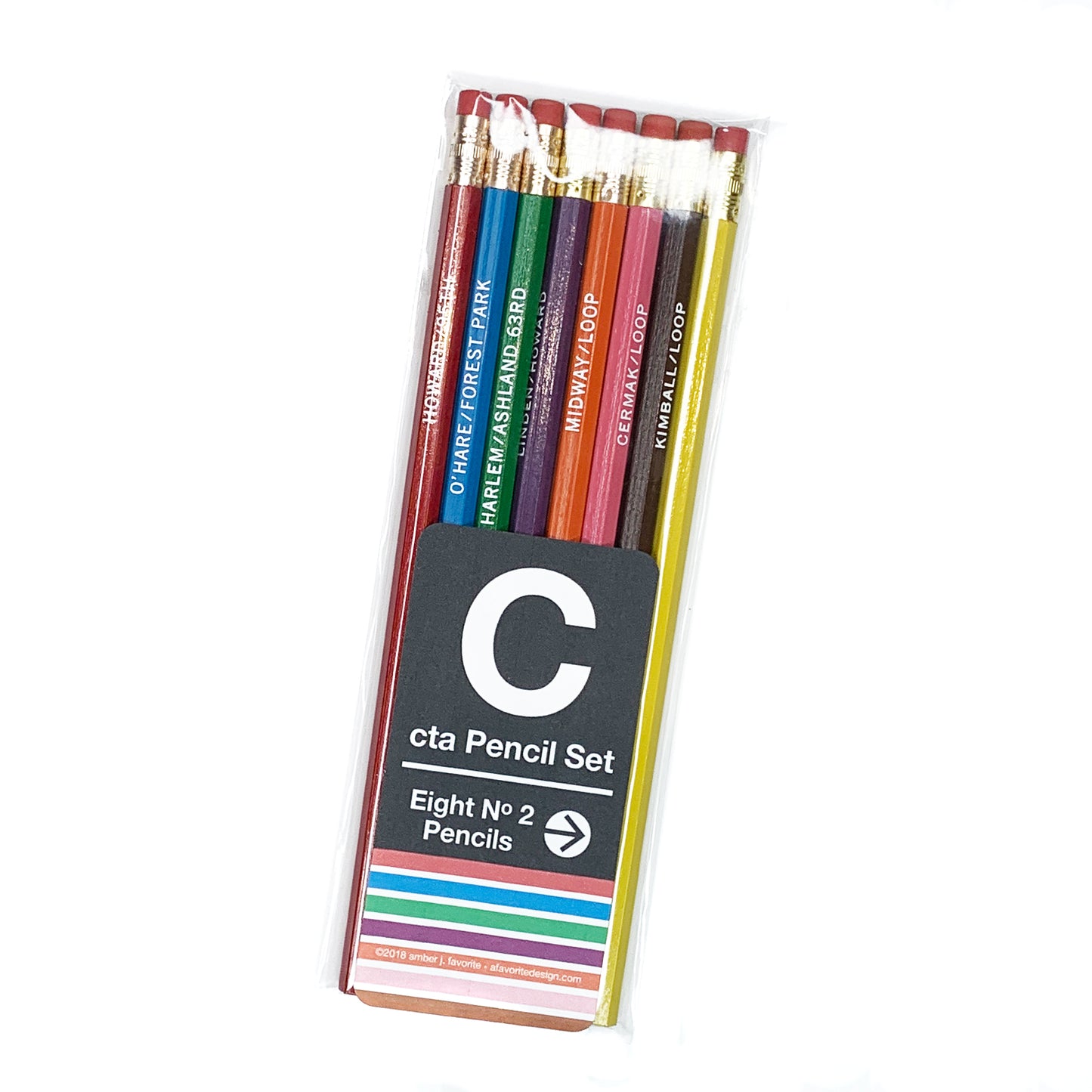CTA Chicago El Train Pencils (Set of 8)