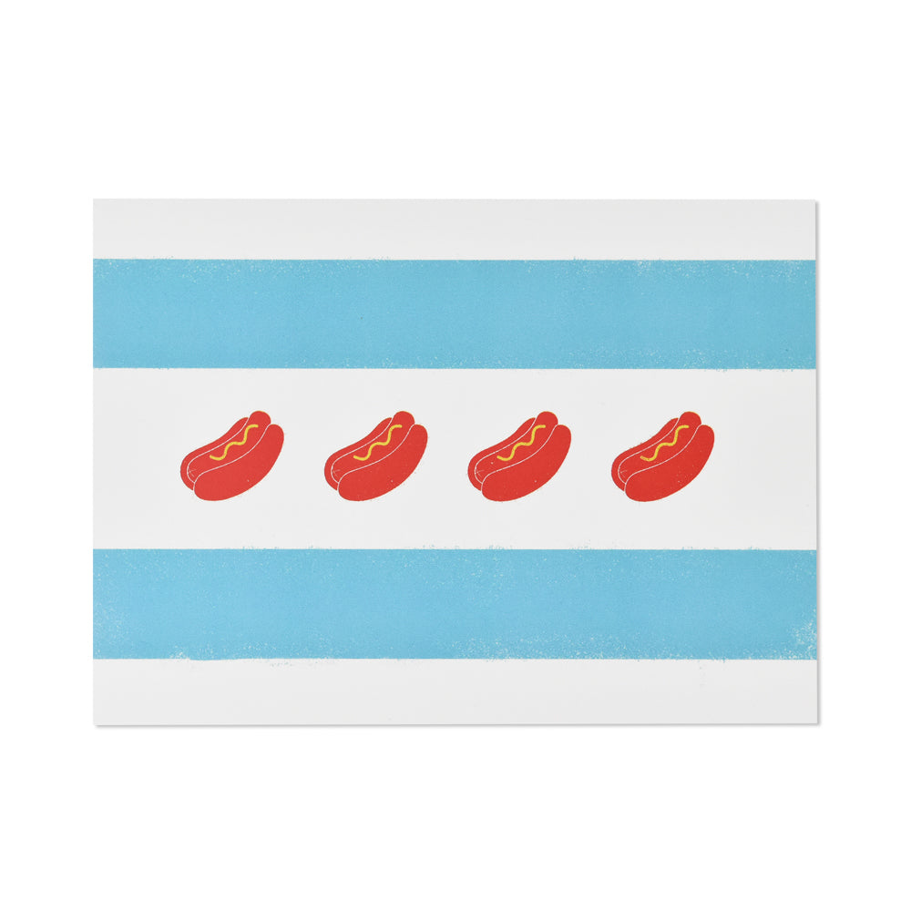 Spirit of Chicago Hot Dog Flag Postcards (Pack of 8)