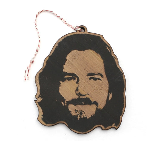 Eddie Vedder of Pearl Jam Lasercut Wood Holiday Ornament