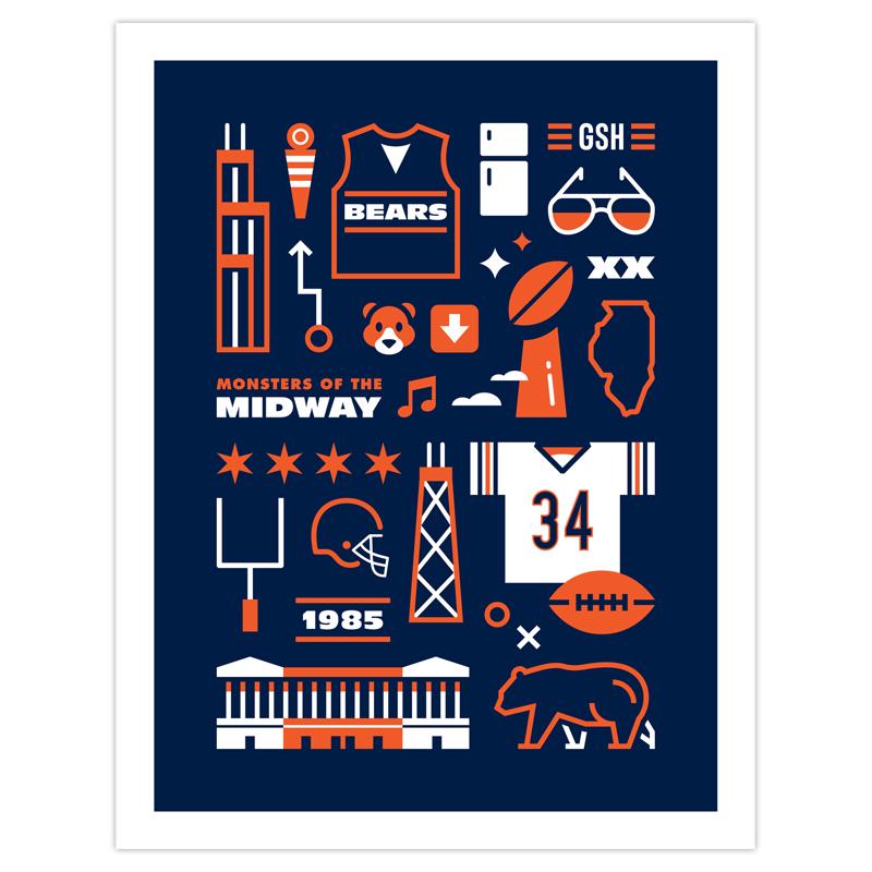 Chicago Football 16" x 20" Print