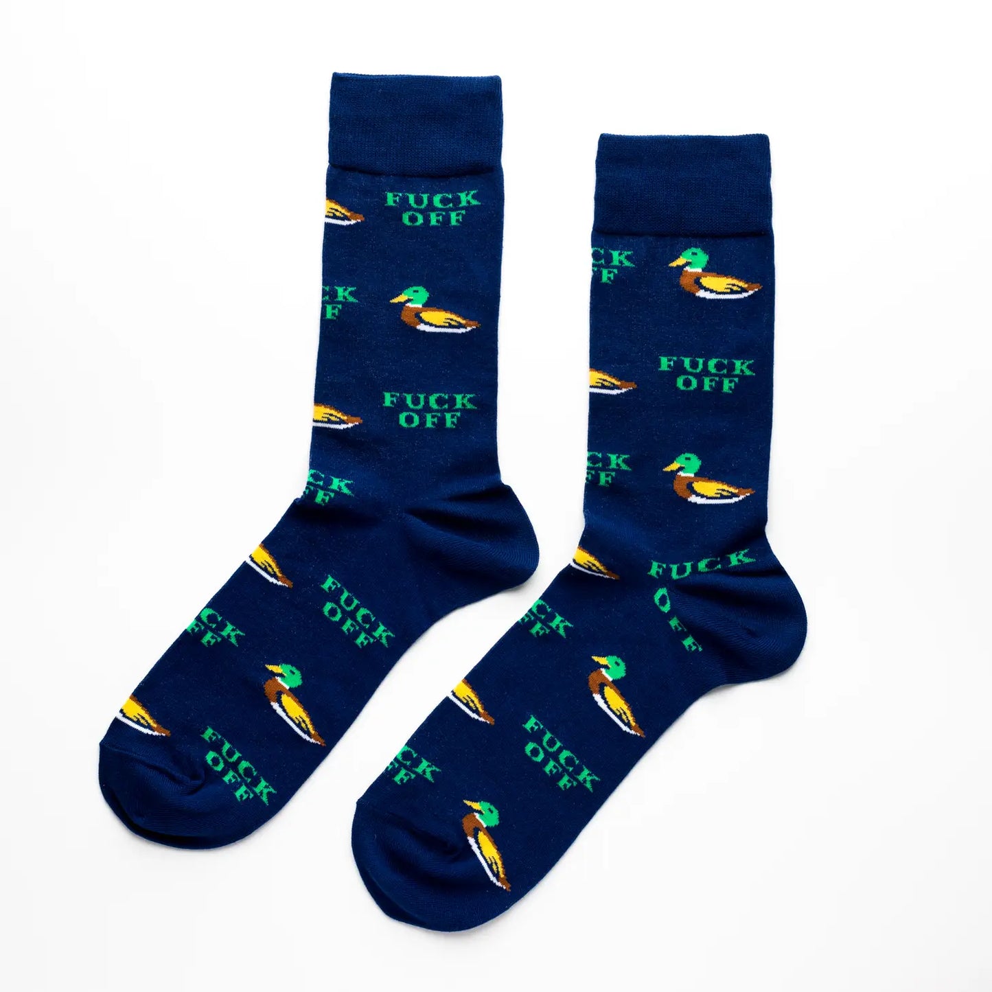 Duck Off Funny Auto-Correct Cotton Crew Socks