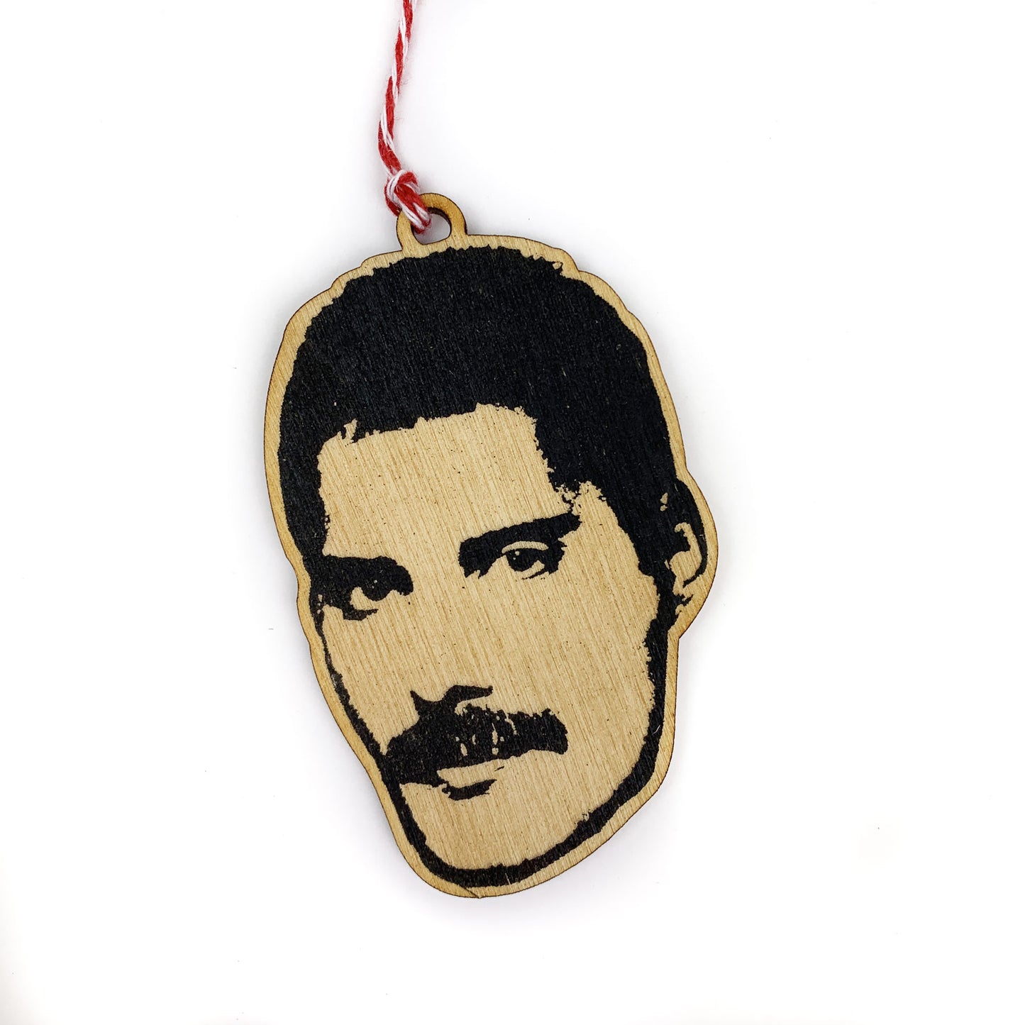 Freddie Mercury Lasercut Wood Holiday Ornament