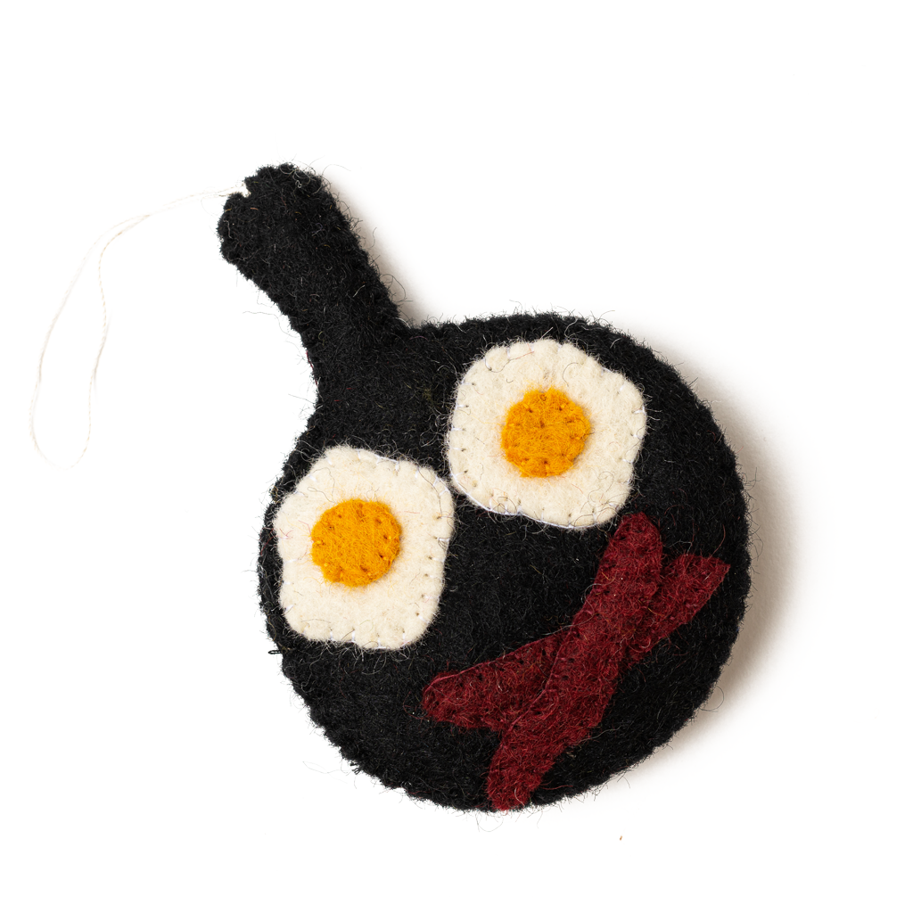 Bacon & Eggs Felt Ornament