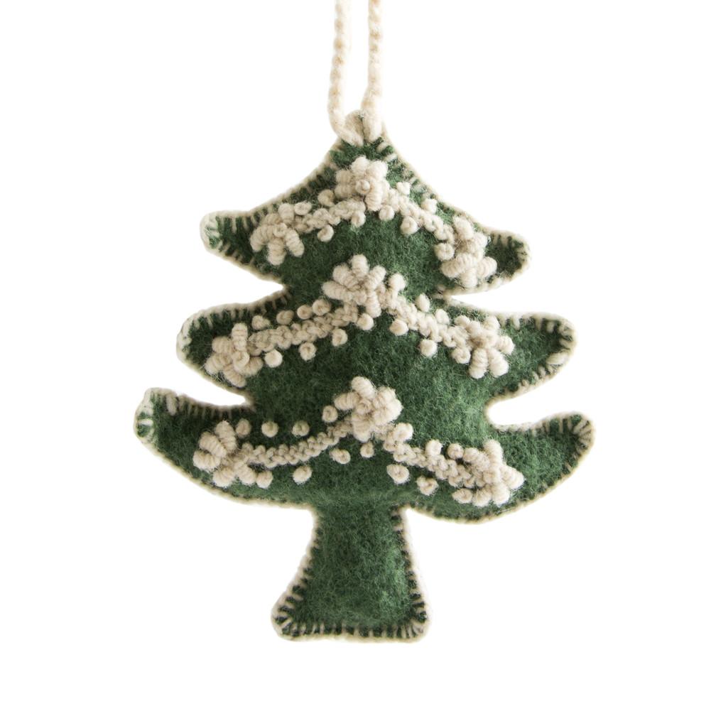 Tree Embroidered Felt Ornament