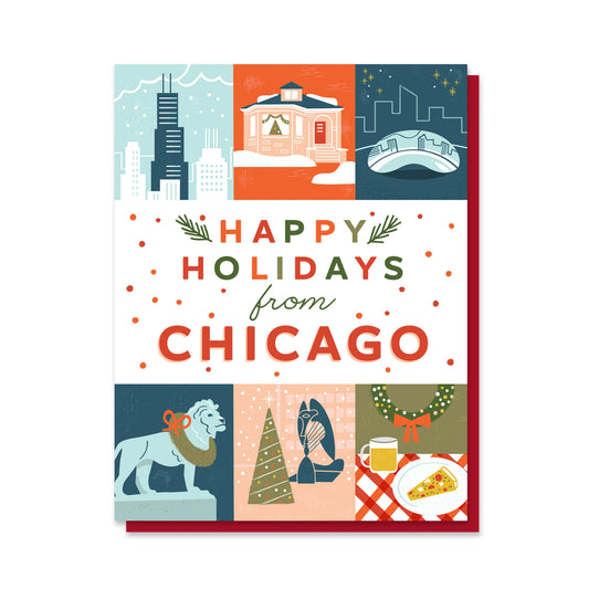 Happy Holidays from Chicago Grid Letterpress Holiday Card