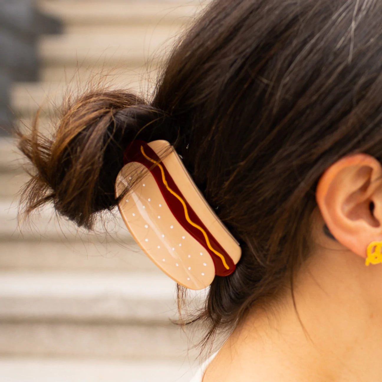 Hot Dog 4" Hair Clip