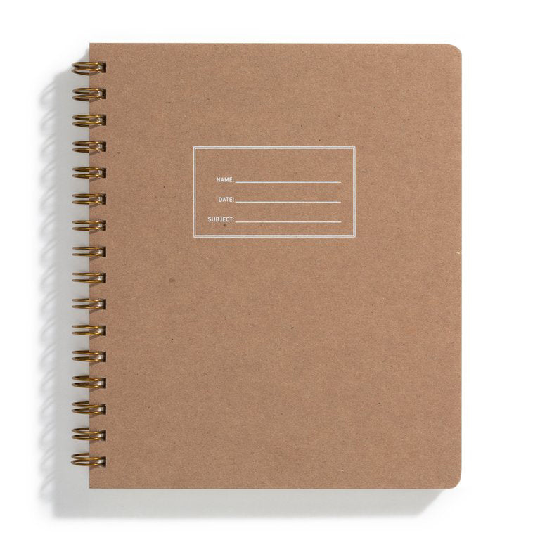 The Standard Spiral Ruled or Blank Notebook