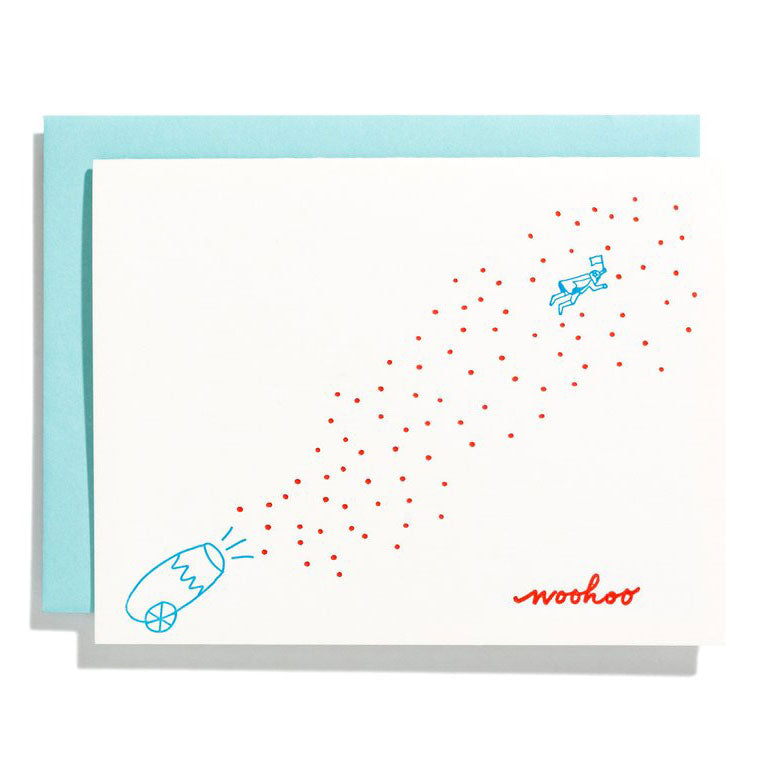 Confetti Cannon Letterpress Congratulations Card