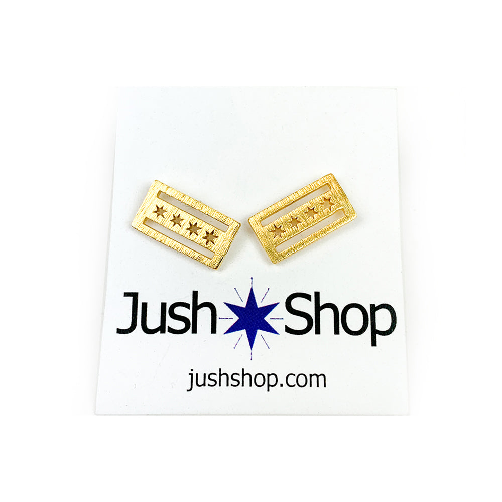 Chicago Flag Earrings