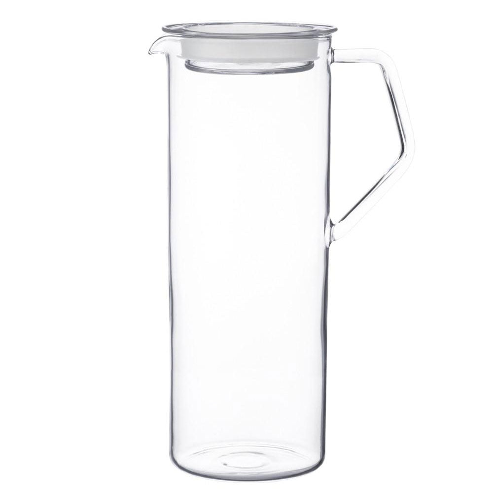 Glass Pitcher with Fitted Lid