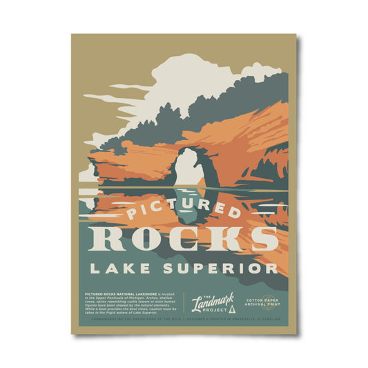 Lake Superior Pictured Rocks 12" x 16" Poster
