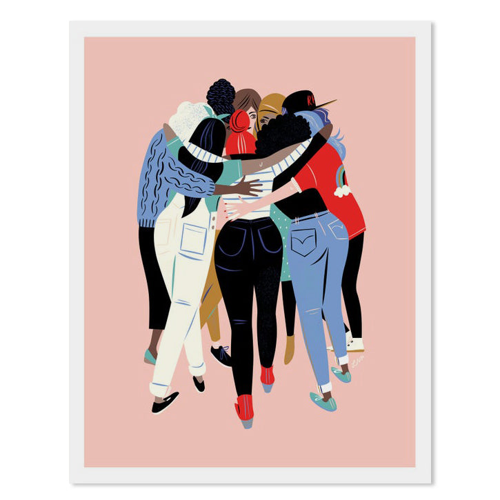 Women Huddle 11" x 14" Archival Print