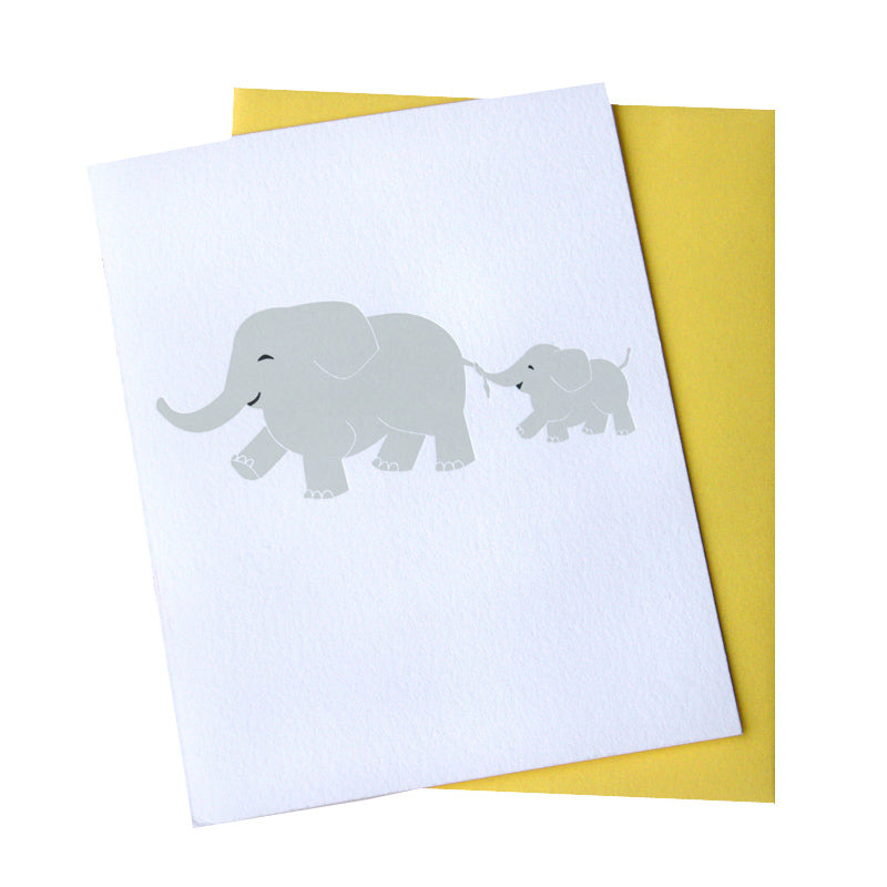 Elephants New Baby Card
