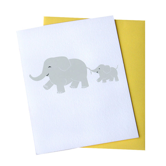 Elephants New Baby Card