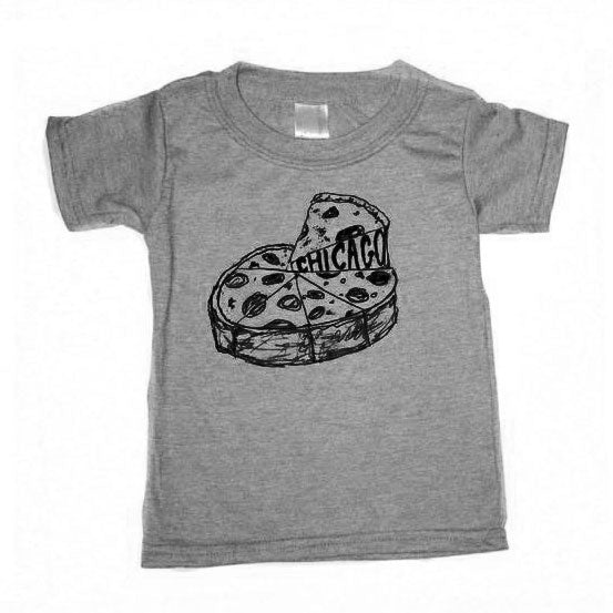 Deep Dish Pizza Kids Tshirt