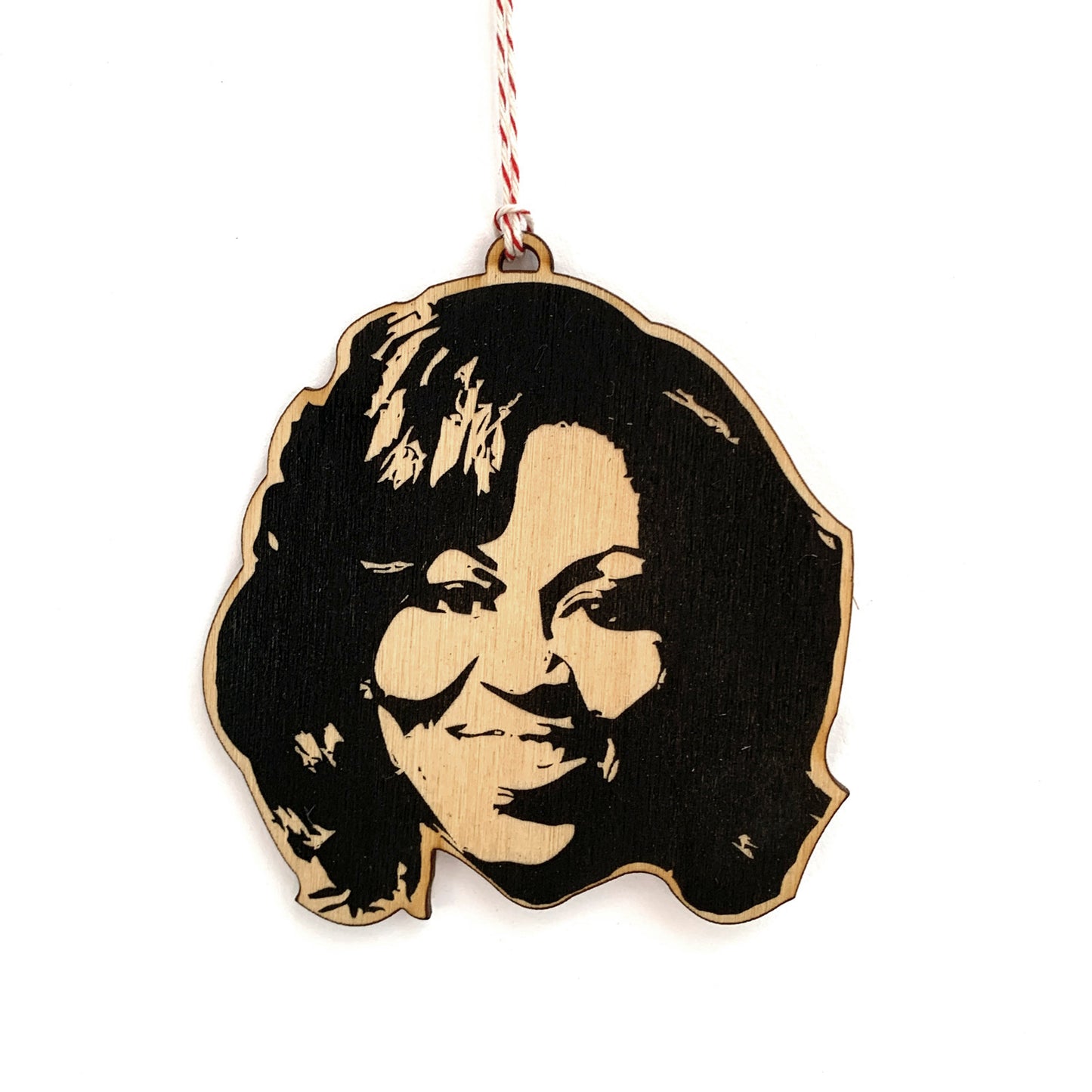 Michelle Obama Wood Holiday Ornament