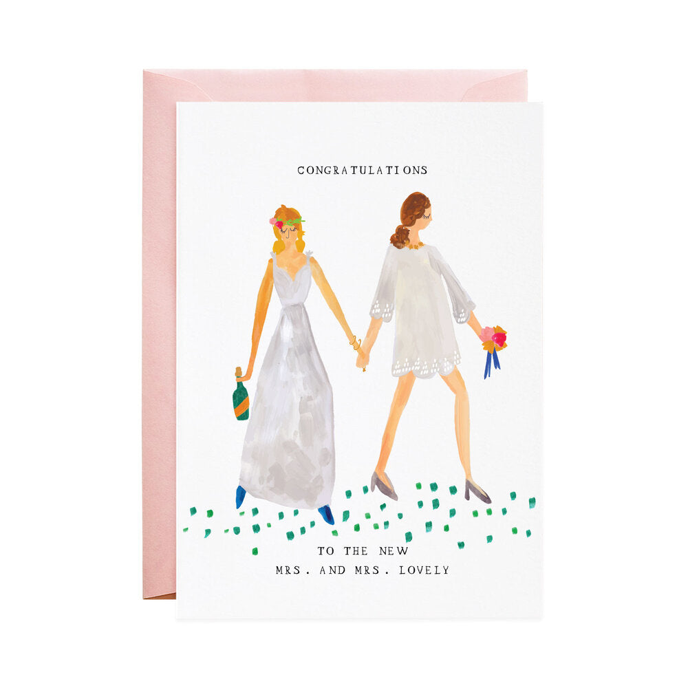 Congratulations Mrs. & Mrs. Wedding Card