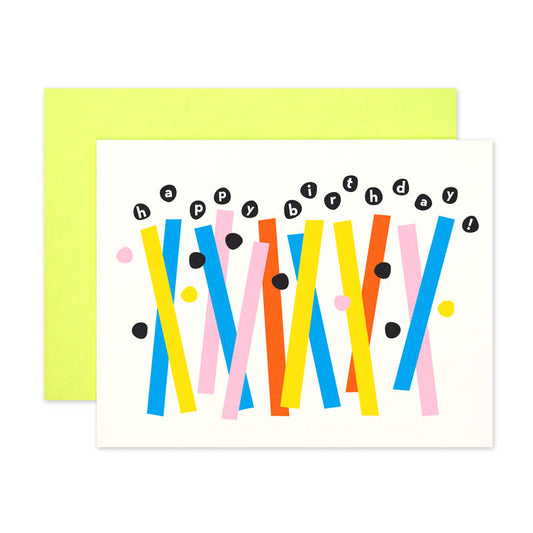 Abstract Birthday Candles Card