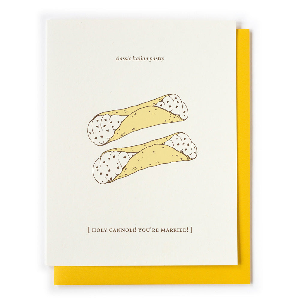 Holy Cannoli You're Married Wedding Card