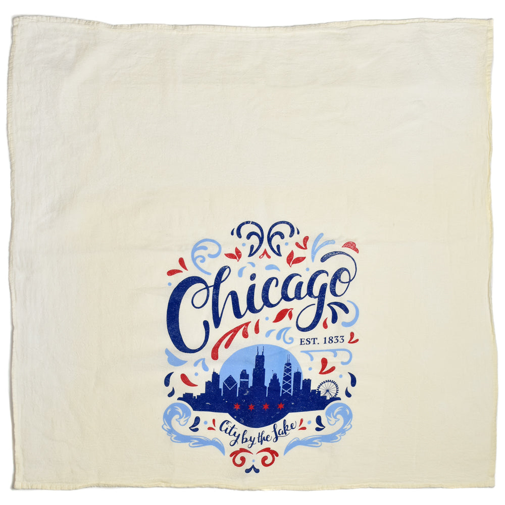 Chicago: City by the Lake Kitchen Tea Towel