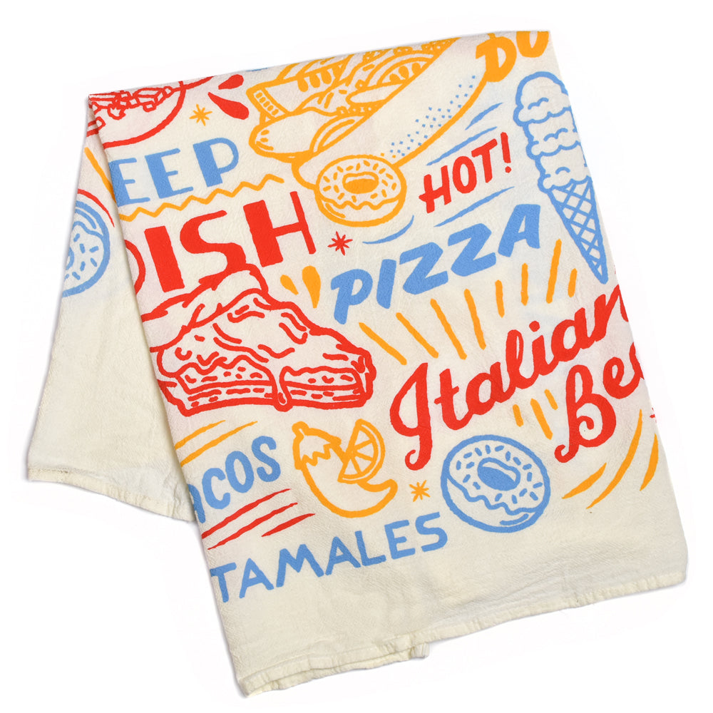 Orchard Street Apparel Chicago Food Icons Kitchen Tea Towel