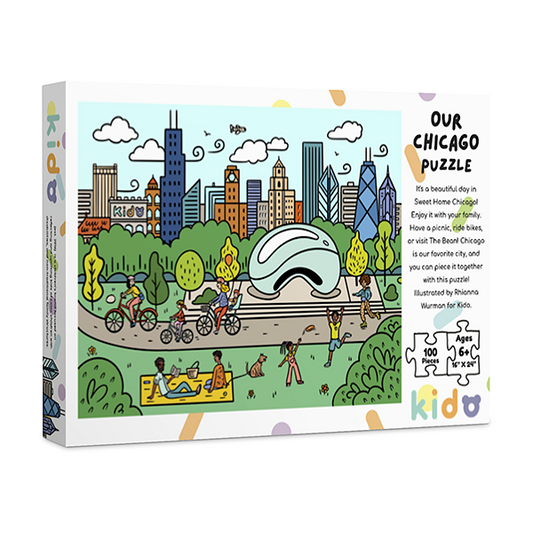 Our Chicago Skyline & Millenium Park 48 Piece Kids Jigsaw Puzzle