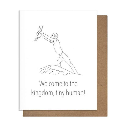 Welcome Kingdom New Baby Letterpress Card