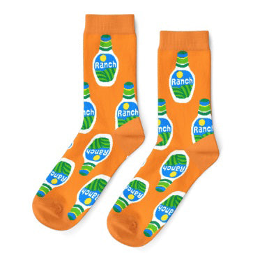 Ranch Dressing Adult Cotton Crew Socks